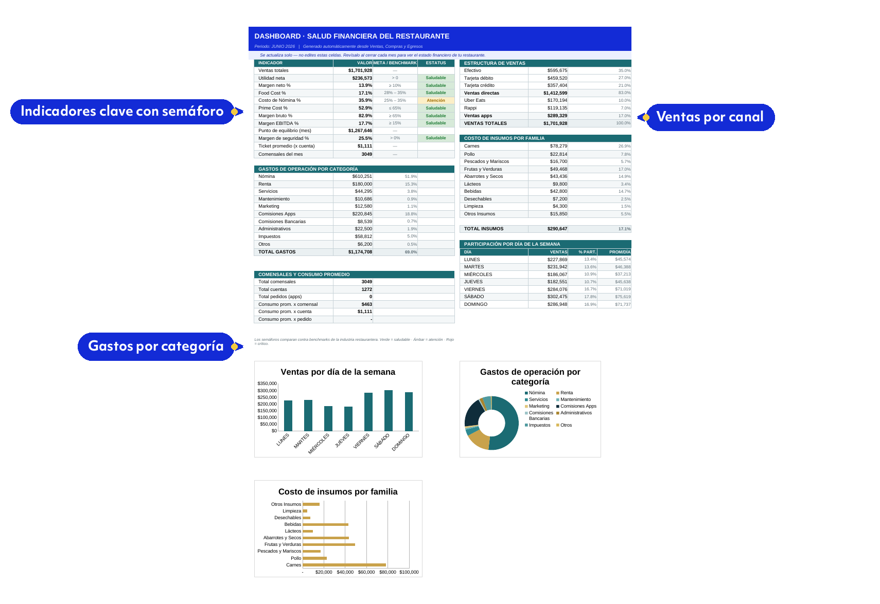 Control financiero — salud del negocio