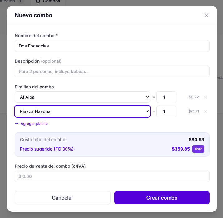 Combos en g·OS